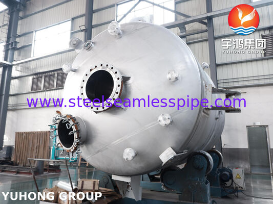 Naczynie reaktorowe z zakryciem, certyfikowane ASME U Stamp w stali węglowej SA516 Gr.70 z mieszalnikiem do mieszania