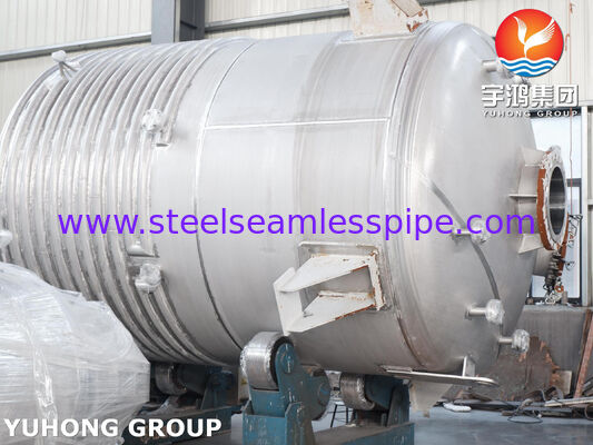 Naczynie reaktorowe z zakryciem, certyfikowane ASME U Stamp w stali węglowej SA516 Gr.70 z mieszalnikiem do mieszania