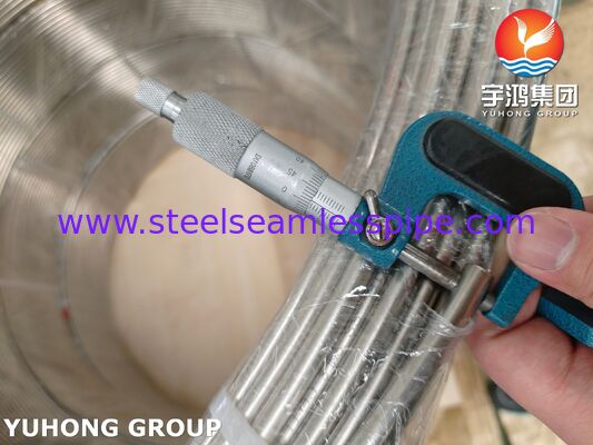 Rura ze stali nierdzewnej, jasno wyżarzana, w kręgu, ASTM A269 TP316 / TP316L do potencjalnie korozyjnych środowisk