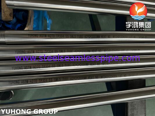 ASTM A270 TP304 3A Rurowiec sanitarny ze stali nierdzewnej dla zakładów napojów, końcówka nitki NPT