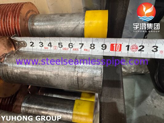 Wbudowane rury z płetwami do kotłów i ekonomizerów A106 Gr.B Base Copper Fins