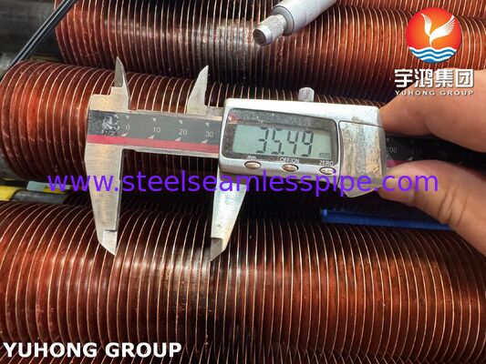 Wbudowane rury z płetwami do kotłów i ekonomizerów A106 Gr.B Base Copper Fins