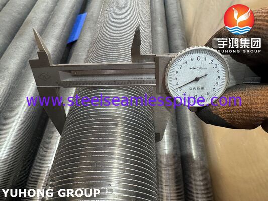 Wyrzucona rurka z płetwami - ASTM A179 Baza ze stali węglowej / aluminium 1060 płetwy do wymienników ciepła