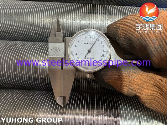 Wyrzucona rurka z płetwami - ASTM A179 Baza ze stali węglowej / aluminium 1060 płetwy do wymienników ciepła