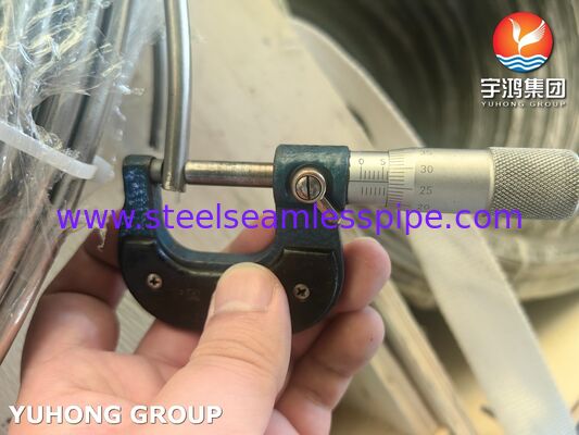 Rura zwojowa bez szwu ze stali nierdzewnej 316L wyżarzana na jasno ASTM A269 do wężownic grzejnikowych