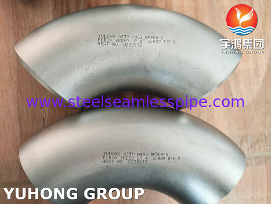 ASTM A403 WP304-S 90 stopni LR bezszwowy łokieć do zastosowań przemysłowych