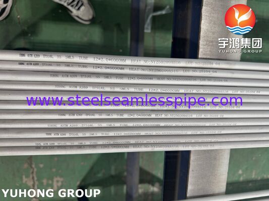 Rura bez szwu ze stali nierdzewnej ASTM A269 TP316L do skraplacza, trawiona i wyżarzana