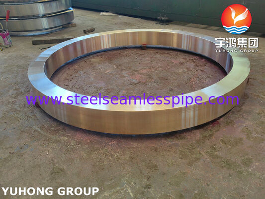 ASME SB171 C70600 Mosiężno-niklowy ciężki pierścień do połączenia płyty dennicy i płaszcza dużych rur wymiennika ciepła o średnicy zewnętrznej 1464 mm x średnicy wewnętrznej 1277 mm x 132 mm