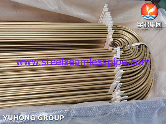 ASME SB111 C68700 Arsenic Aluminium Brass U Bend Seamless Tube With Impingement Attack (Płytka bezszwowa o układzie impingenta)