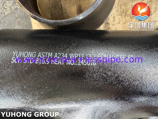 ASTM A234 WP11 CL2 Stopiona stal równomierna Tee CrMo Stopiona stal Buttweld Pipe Fitting B16.9