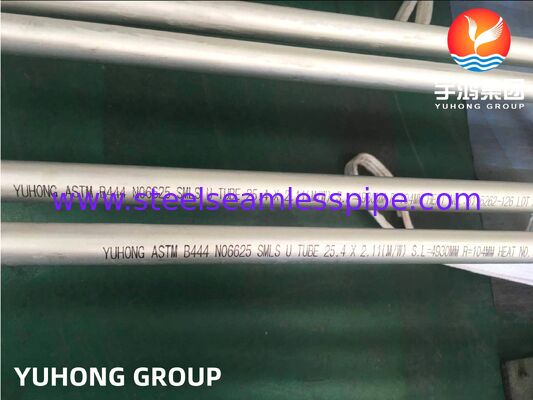 ASTM B444 Inconel 625 Bezszwedzą rurę U Bend dla wymienników ciepła Shell & Tube