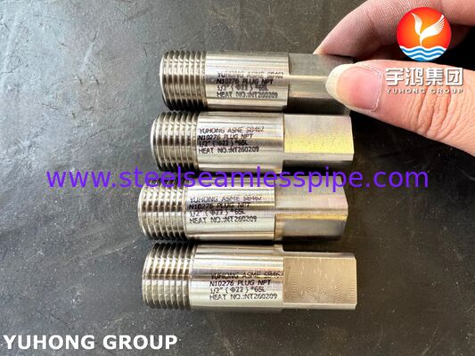 Hastelloy C276 Nickel Alloy Square Head Plug for Corrosion Resistant Threaded Plug Applications
