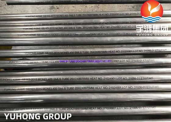 ASME SB163 UNS N04400 / Monel 400 Nichlowa Stopnia Bezszwowa Rurka Wymiennika Ciepła