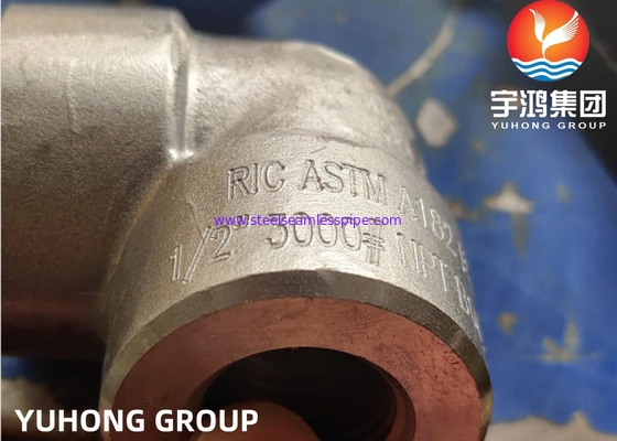 WYMIARY KUTEGO KOLANA 90 STOPNI DO SPAWANIA GNIAZDA NPS 1/2 do 4 ASTM A182 F53