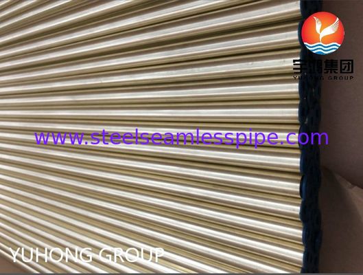 ASTM B111 C44300 O61 Bezszwowa rura miedziana z mosiądzu, okrągła rura miedziana do zastosowań w wymiennikach ciepła