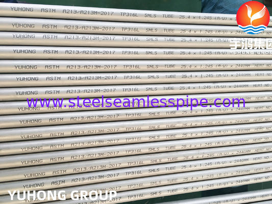 ASTM A213 TP316L S31603 SUS316L Bezszwedzka rurka wymiennika ciepła ze stali nierdzewnej