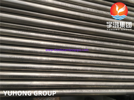 ASTM B167, ASME SB167 Inconel 601 UNS N06601 Rura bez szwów ze stali stopowej niklu