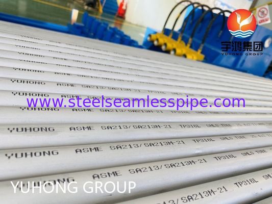 ASME SA213 TP316L Bezszwedzą rurę ze stali nierdzewnej odpornej na korozję do kotła i wymiennika ciepła o dostosowanym rozmiarze