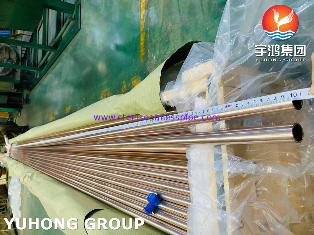 ASME B111 C11200 C70600 C44300 C12200 RURY Z ALUGIĄ MIEDZĄ DO SYSTEMU OGROWANIA OCHLODNIKOW