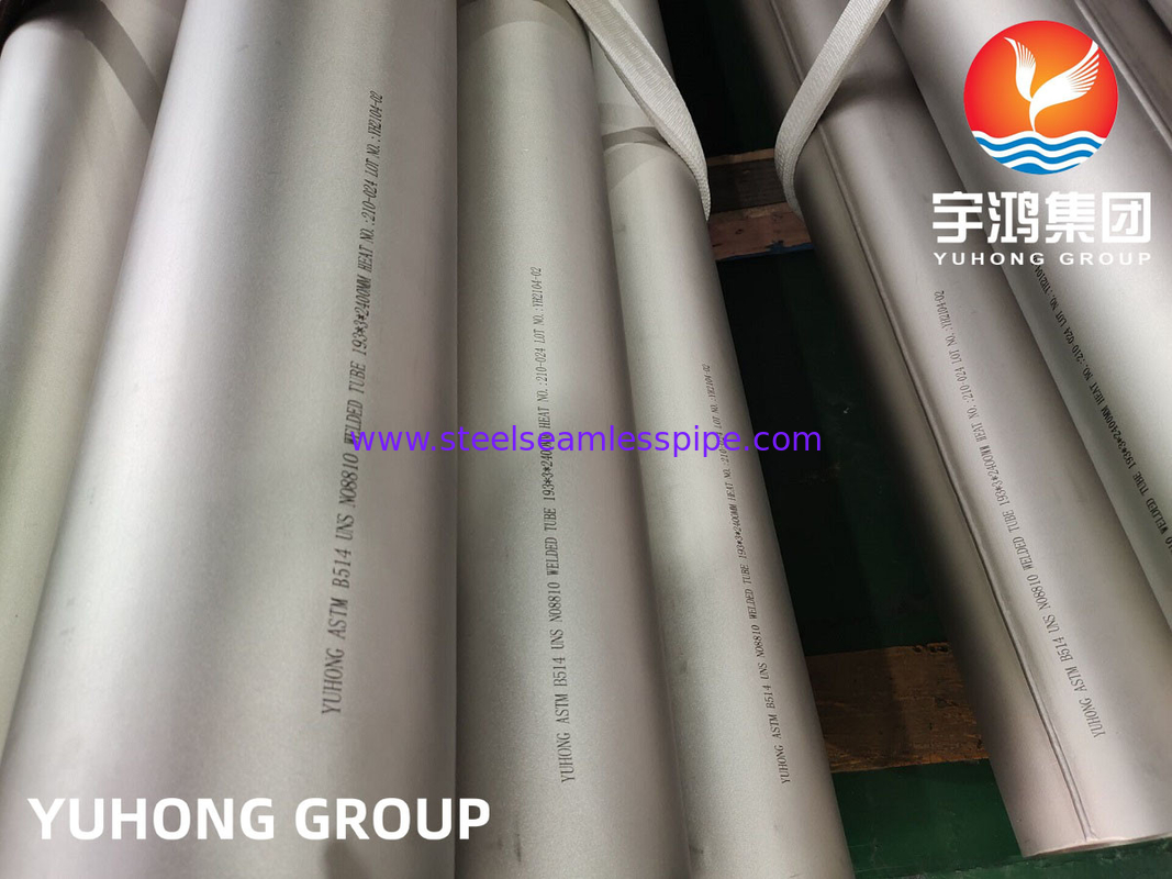 ASTM B514 Inconel 800H UNS N08800 Rurka spawana ze stopu niklu z inkonelu do przetwarzania gazu