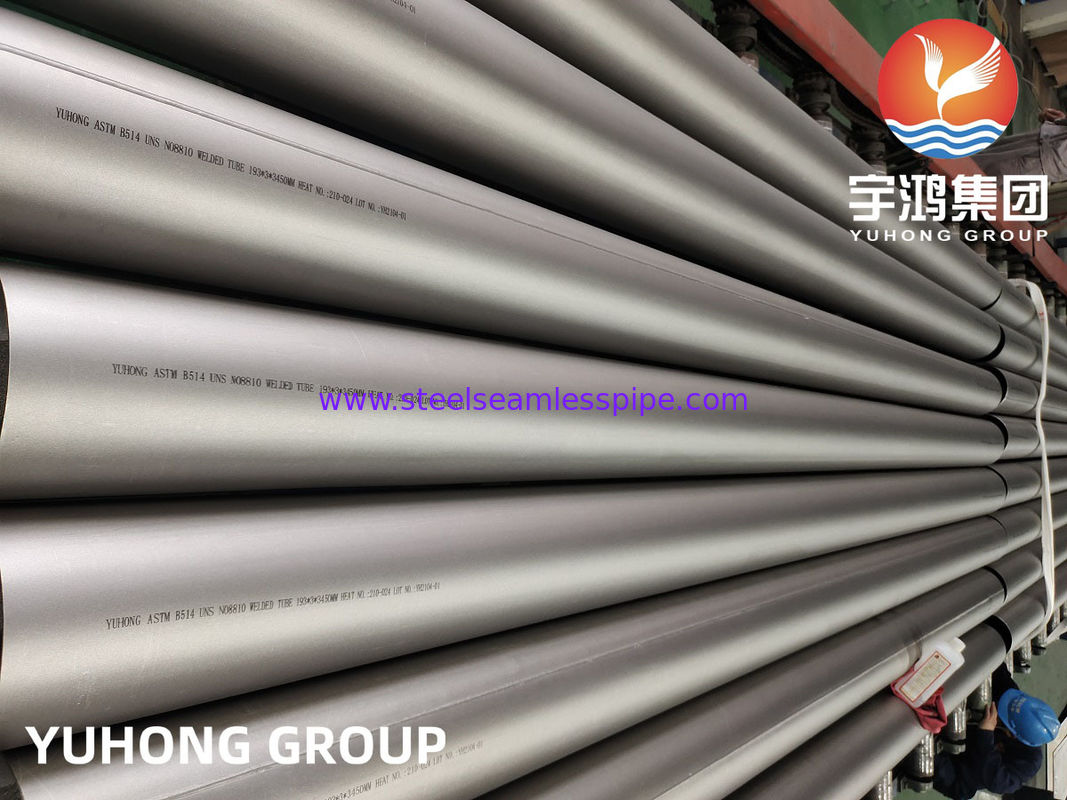 ASTM B514 N08800 Inconel 800H Inconel Nickel Alloy Selded Pipe for Gas Processing
