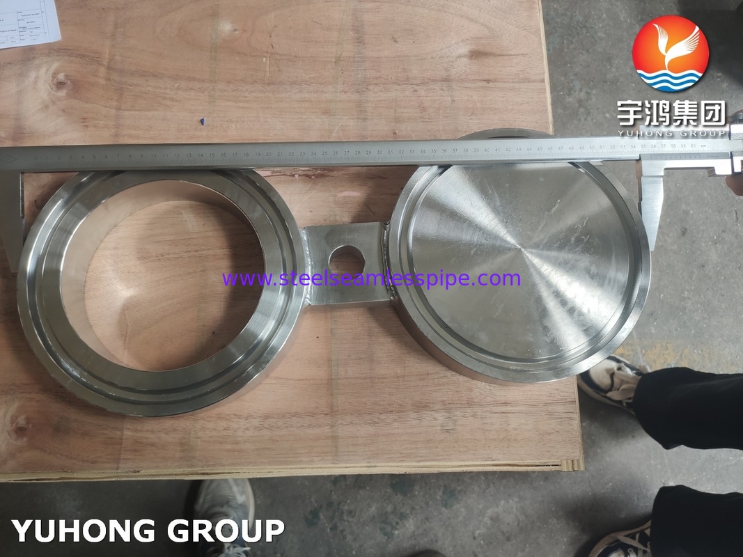 ASTM A182 F51 Duplex Steel Spectacle Blind Flange / B16.48 RTJ Figure-8 Blank