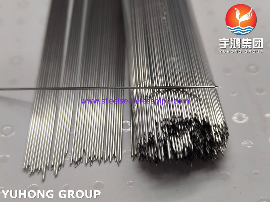 SUS304 Medyczna stopa stali nierdzewnej, rurka do igły do wlewu dożylnego, końcówka odcięta z tyłu