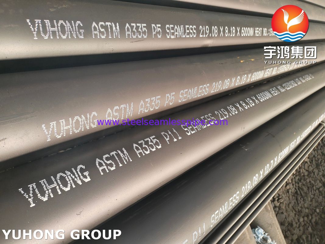ASTM A335 P11 P22 ALLOY STEEL SEAMLESS PIPE SCH80 SCH40 CZARNA PŁATNA MALOWANIA BESOWALED PLAN END FOR OIL AND GAS