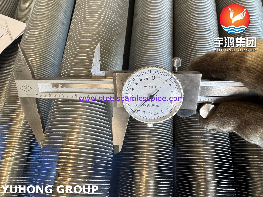 EN 10217-7 1.4301 Extruded Fin Tube With Aluminum 1060 Fin For Air Heaters