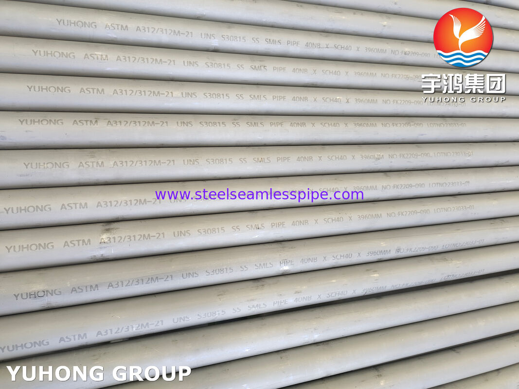 ASTM A312 S30815 253MA Rura bez szwów ze stali nierdzewnej do zastosowań o wysokiej temperaturze do 900 °C z stopem azotu i celium