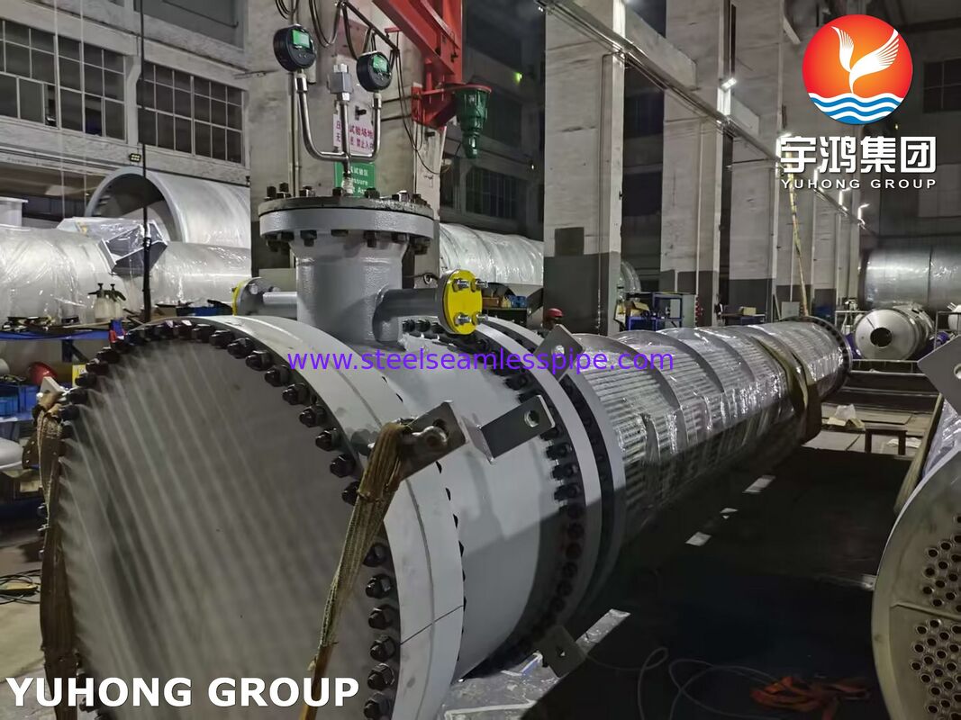 Płynący wymiennik ciepła z głową z rurami 316L i SA350 LF2/316L z pokrytą tablicą rur dla opłacalnej kontroli korozji