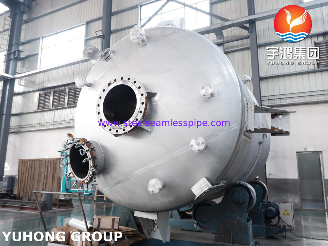 Naczynie reaktorowe z zakryciem, certyfikowane ASME U Stamp w stali węglowej SA516 Gr.70 z mieszalnikiem do mieszania