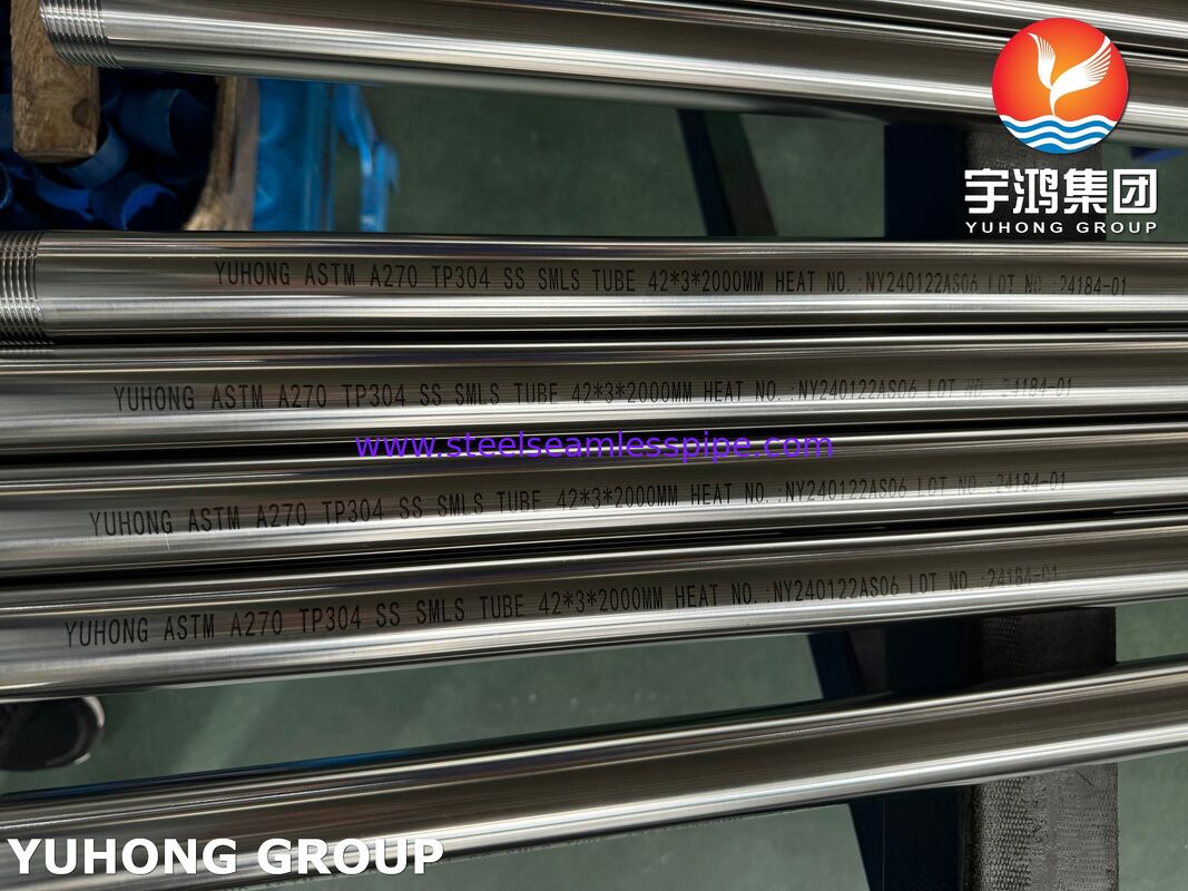 ASTM A270 TP304 3A Rurowiec sanitarny ze stali nierdzewnej dla zakładów napojów, końcówka nitki NPT