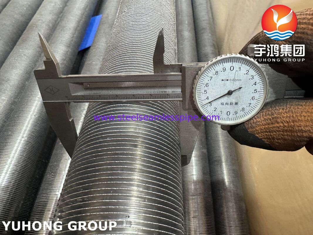 Wyrzucona rurka z płetwami - ASTM A179 Baza ze stali węglowej / aluminium 1060 płetwy do wymienników ciepła