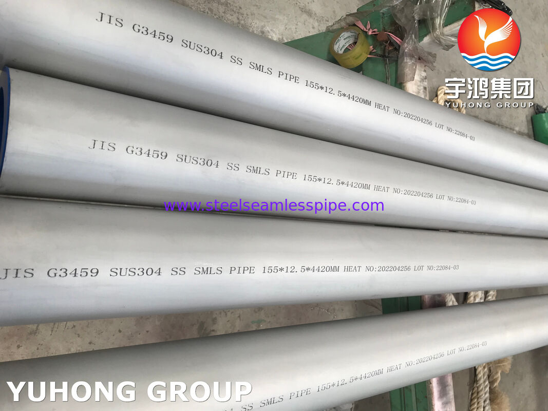 Rury bez szwów ze stali nierdzewnej JIS G3459 SUS304