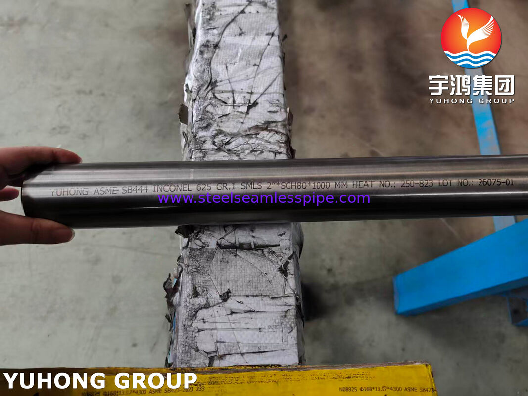 Rury z stopem niklu ASME SB444 Inconel 625 GR.1 Bezszwedzony 2'*SCH80*1000MM Kotel i zbiornik ciśnieniowy