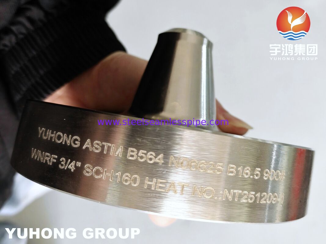 ASTM B564 Inconel 625 Zestaw niklu Zlutowa szyja z podniesioną powierzchnią odporna na korozję