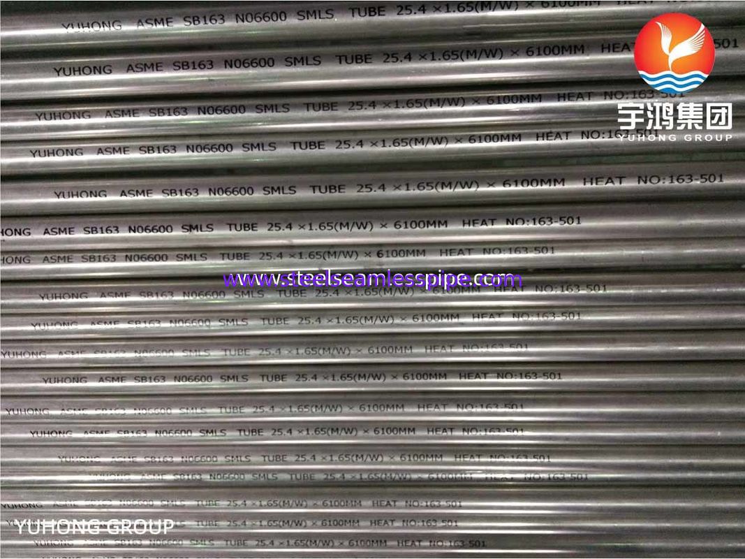 Rurka z stopem Nicke Inconel 600 Rurka bezszwowa do wymiennika ciepła SB163 UNS N06600