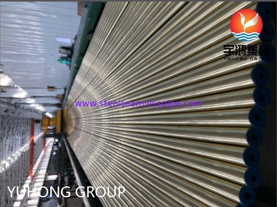 ASTM B111 C44300 O61 Bezszwowa rura miedziana z mosiądzu, okrągła rura miedziana do zastosowań w wymiennikach ciepła