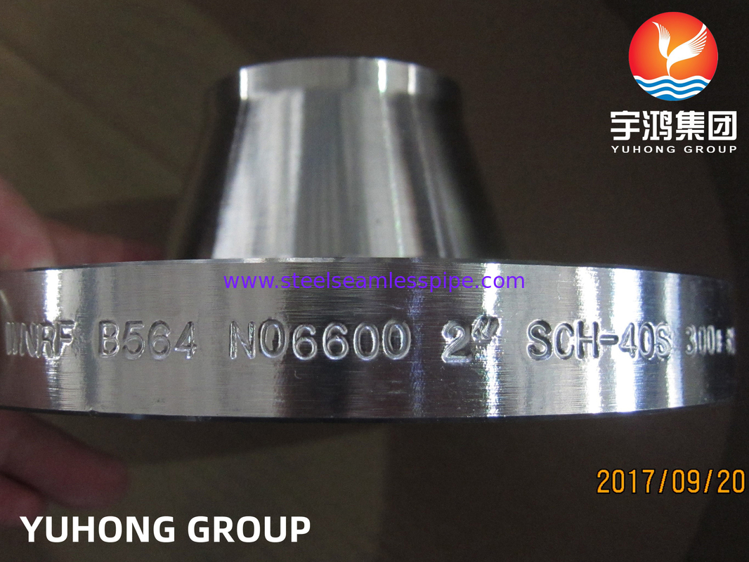 ASTM B564 Inconel 600 / UNS N06600 Flanca szyjkowa do spawania ze stali stopowej niklu