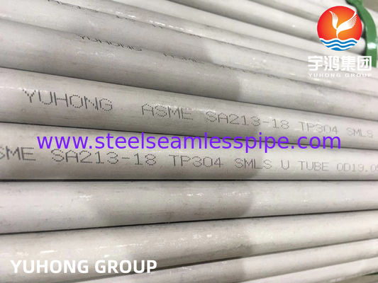 Wymiennik ciepła Bezszwedzka rurka z gięciem w kształcie U TP304/304L / TP316L TP310S TP316Ti TP321/321H, TP347, TP317, 100% ET / HT / UT