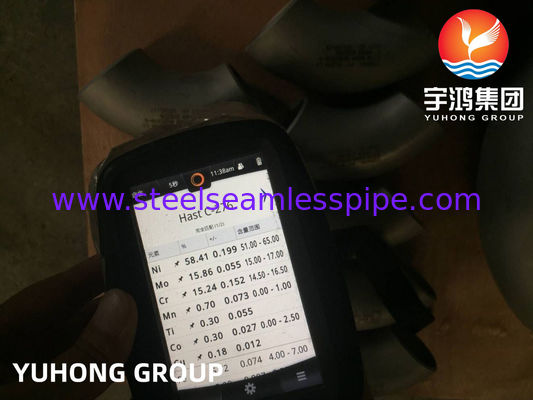 ASTM B366 UNS N10276 / Hastelloy C276 Kolanko ze stali Hastelloy do spawania doczołowego