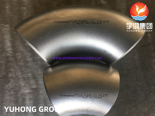 ASTM A403 WPS31254 / 254SMO Duplex Kolanko ze stali nierdzewnej 45 stopni LR Kolanko