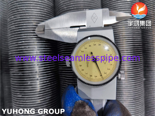 Wymieńca ciepła Rurka z płetwami, typu wytłuszczonego, ASTM A213 TP304 z aluminium 6063