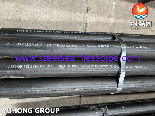 ASTM A335 GRADE P11 ALLOY STEEL SEAMLESS PIPE FOR HEATER RADIANT SECTION (Płytka bez szwów ze stali stopowej do ogrzewania)
