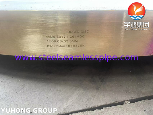 TARCZA Z BRĄZU ALUMINIOWEGO ZE STOPU MIEDZI ASME SB171 C61400, KUTA TARCZA