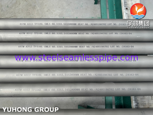 ASTM A312 TP316L (UNS S31603) Bezszwowa rura ze stali nierdzewnej do petrochemii
