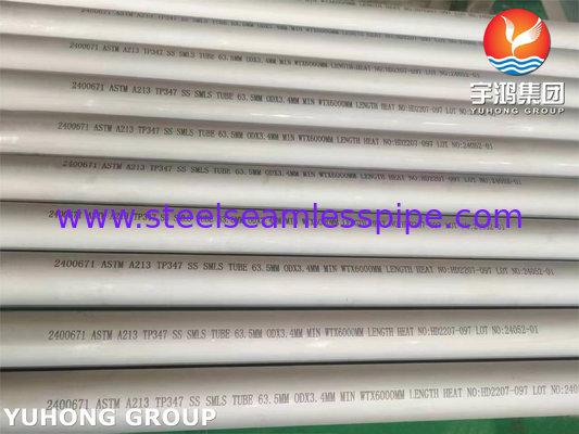ASTM A213 TP347 Bezszwowa Rura Z stali nierdzewnej UNS S34700 Rura Wymiennika ciepła