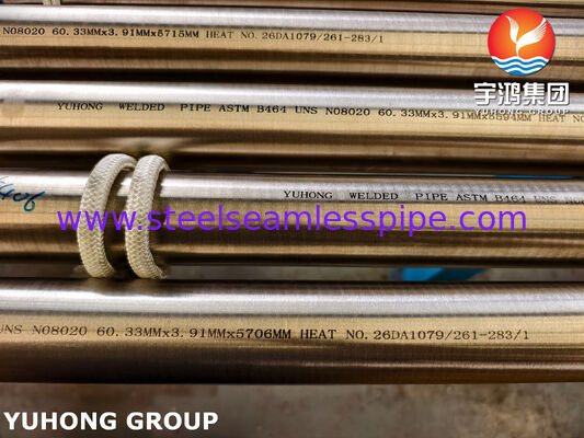 ASTM B464 UNS N08020 CARPENTER 20 NICKEL ALLOY WALED PIPE NS143