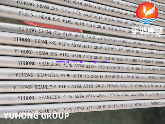 ASTM A312 TP304 Rura bez szwu ze stali nierdzewnej